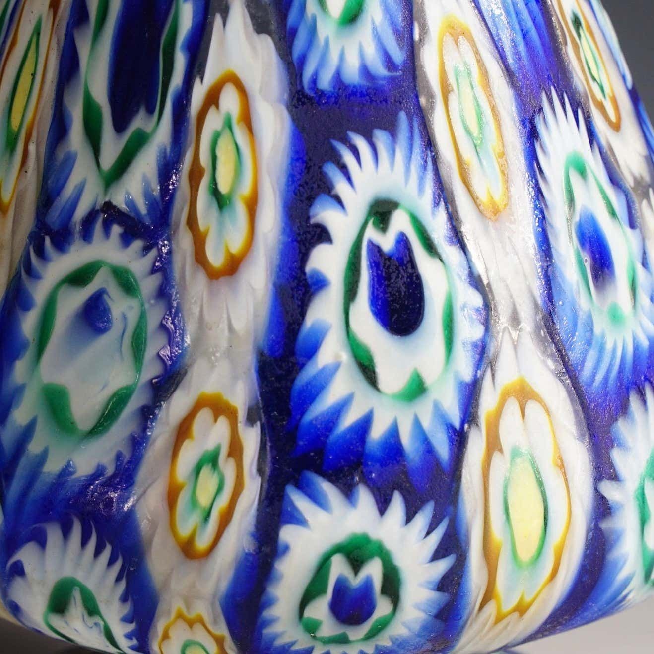 Vetreria Fratelli Toso Millefiori Murrine Vase Murano Early 20th Century photo Home Decor