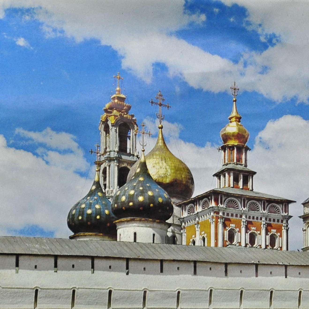Monastery Of Sagorsk Russia Vintage Rollable Wall Chart Photo Poster photo furniture