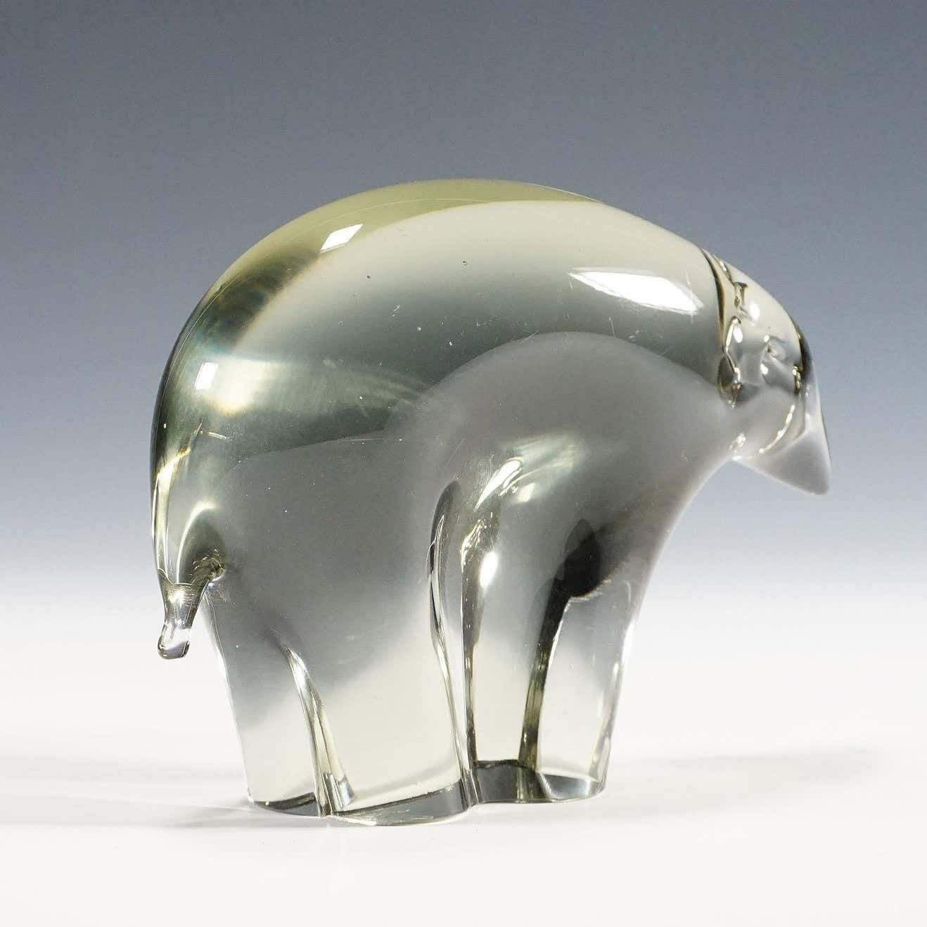 Sculpture Of A Ice Bear Designed By Livio Seguso Ca 1970s photo 334.0
