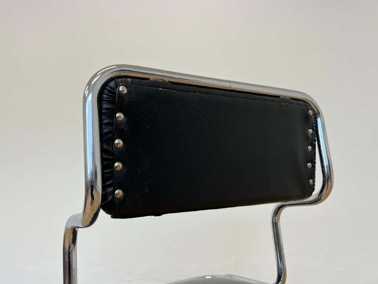 Mid Century Chrome Chair By Arch  Ladislav Vrátník For Restaurant In Prag 1970s photo vintage
