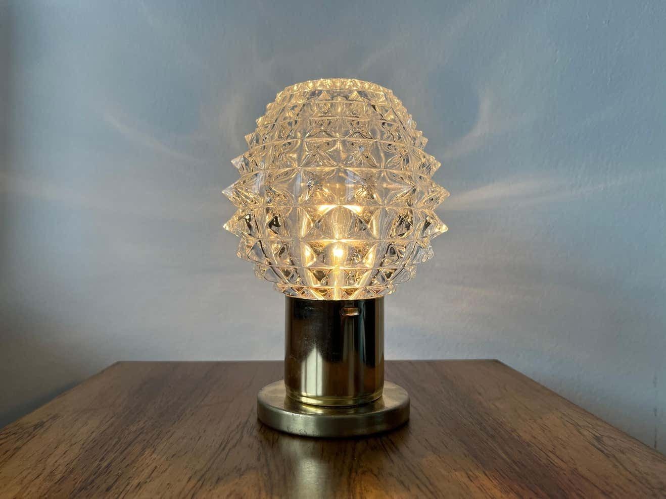 Pair Of Brass Table Or Lamps By Kamenický šenov 1960's Czechoslovakia photo for sale
