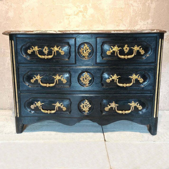 18th Century Marble Topped Chest Of Drawers photo Furniture