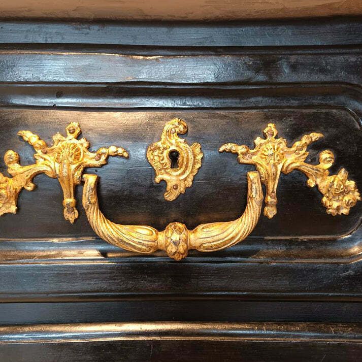 18th Century Marble Topped Chest Of Drawers photo vintage