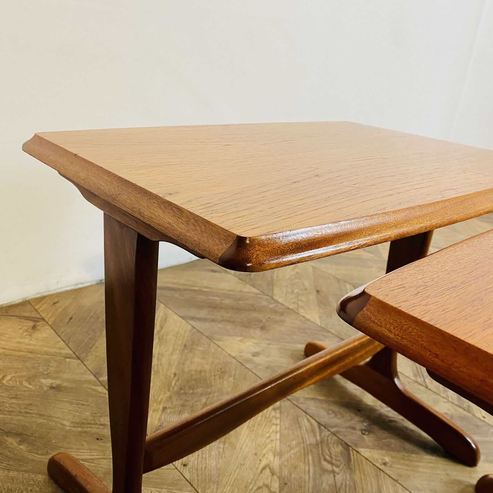 Vintage Teak Nest Of Tables, Set Of 3, 1970s photo Furniture