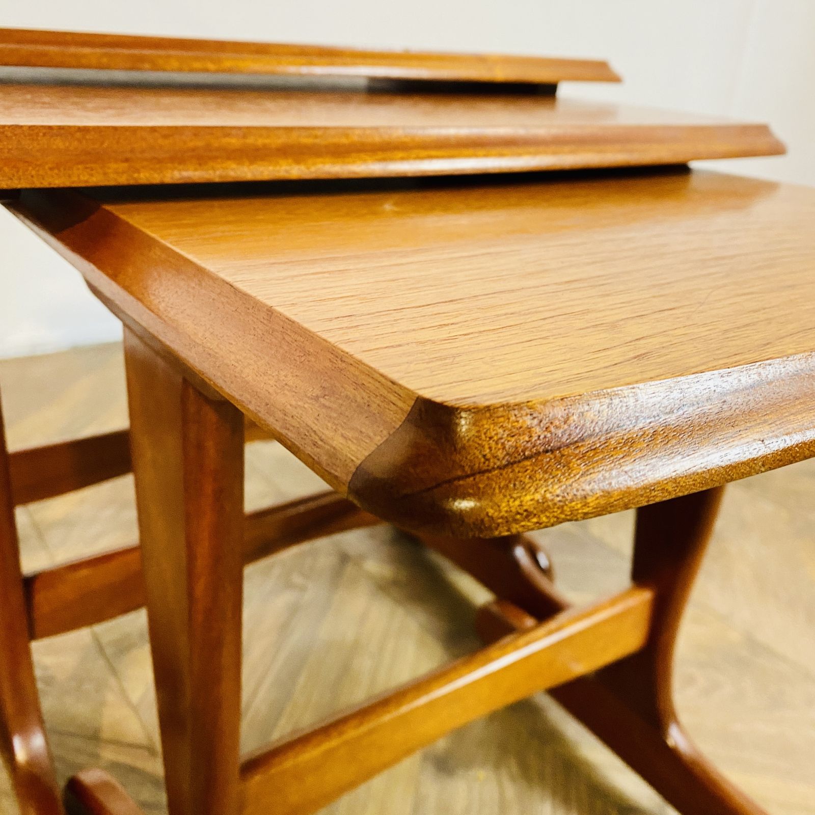 295.0 Vintage Teak Nest Of Tables, Set Of 3, 1970s photo