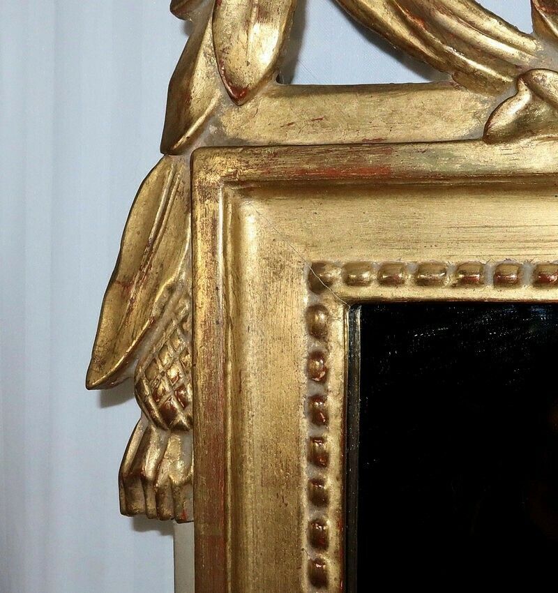 Golden Wood Mirror, Louis XVI Style, Early 20th Century photo 896.1