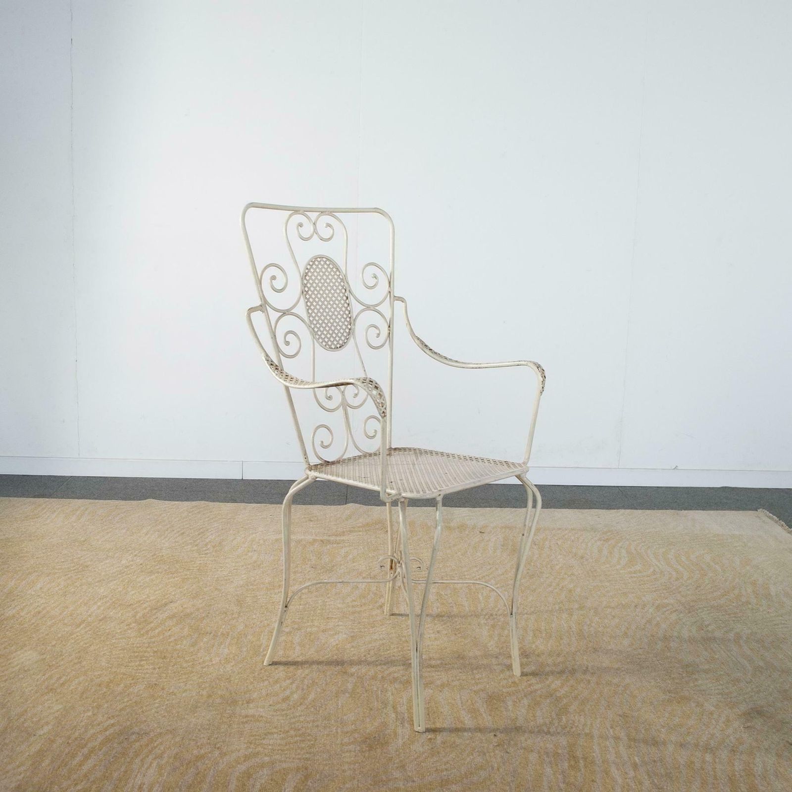 photo for sale Casa E Giardino, Six White Painted Metal Chairs, 1942