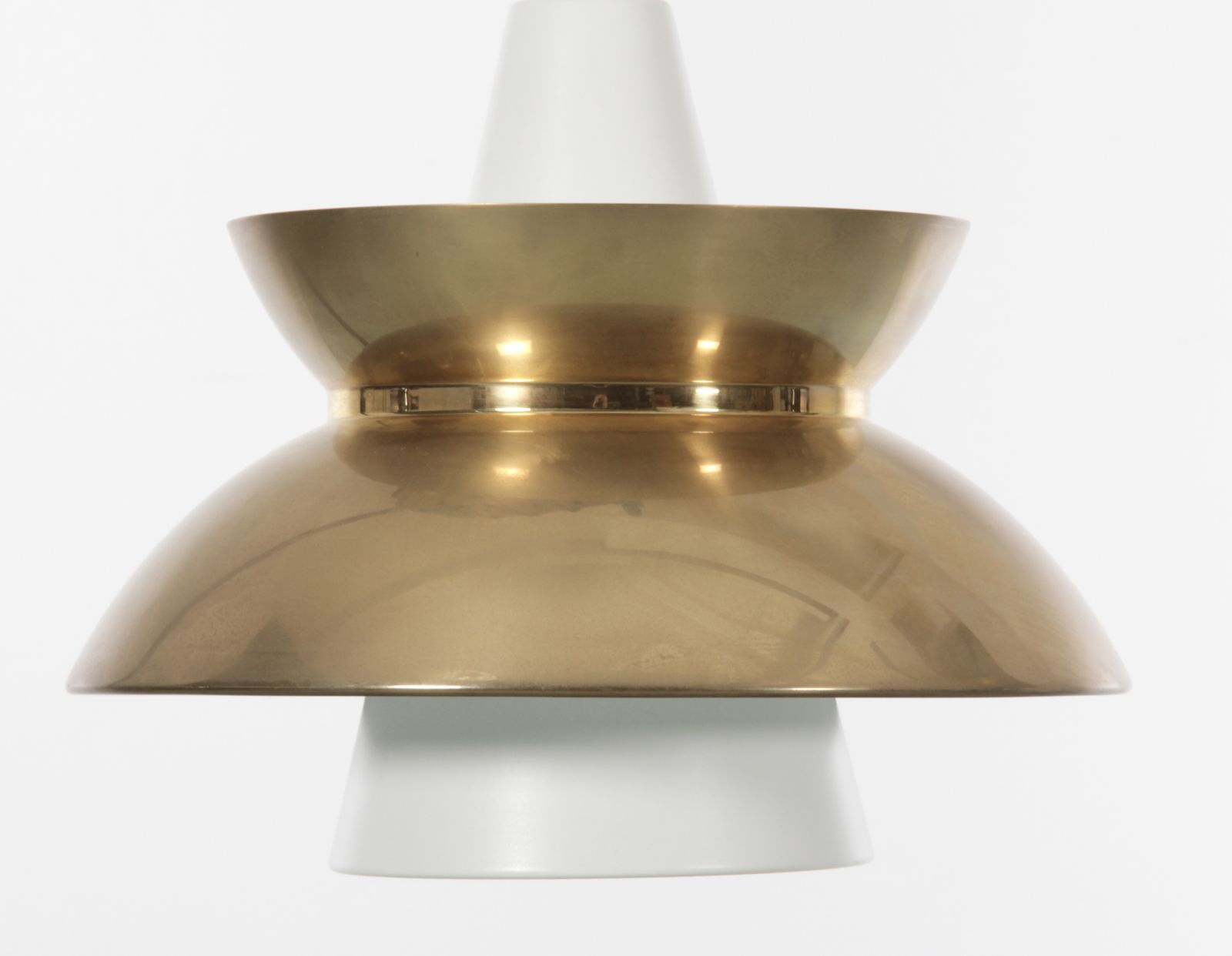 Mid Century Modern Scandinavian Pendant Lamp Doo Wop Light Brass  By Louis Poulsen photo 1054.0