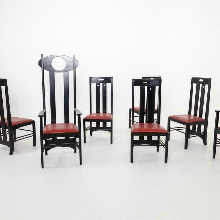 Stoelen In De Stijl Van Charles Rennie Mackintosh, Vermoedelijk Jaren 1970 photo 3358.0