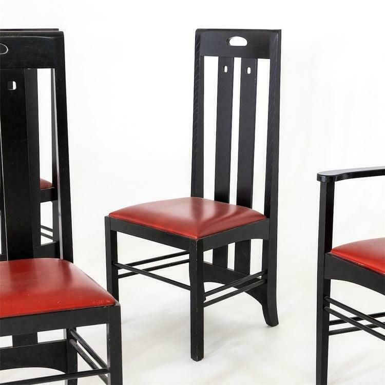 photo for sale Stoelen In De Stijl Van Charles Rennie Mackintosh, Vermoedelijk Jaren 1970
