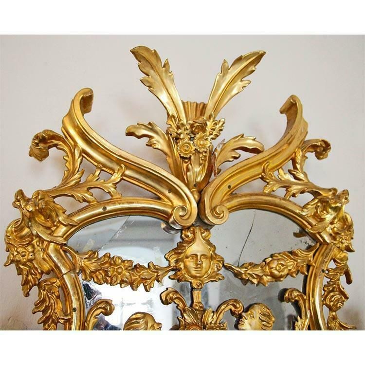Palace Mirror, Giltwood, Italy 1750/1770 photo for sale