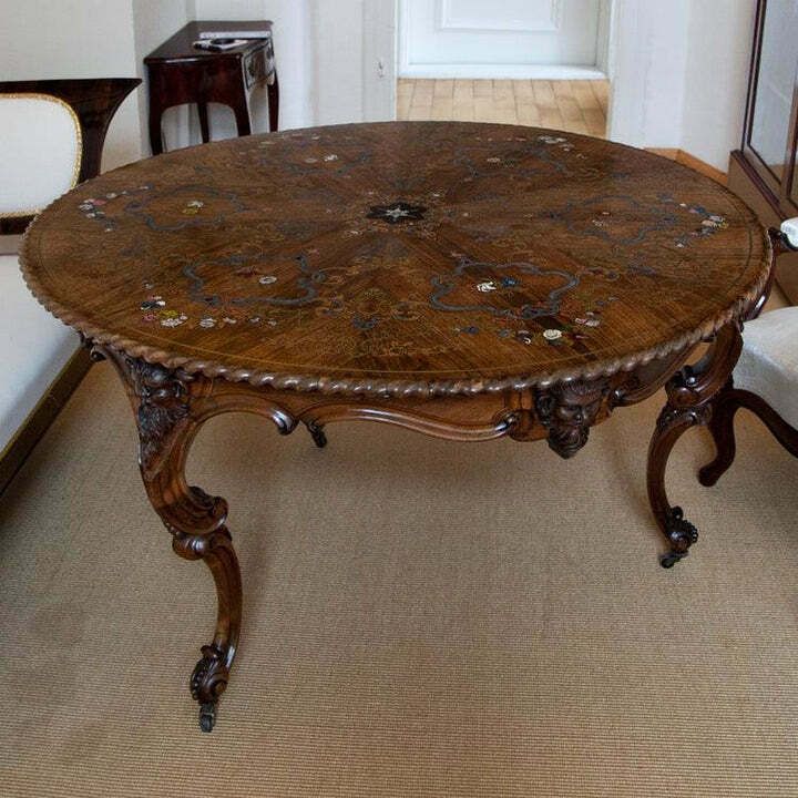 Center Table By Franz Xaver Fortner, Rococo, Germany C. 1840 photo for sale