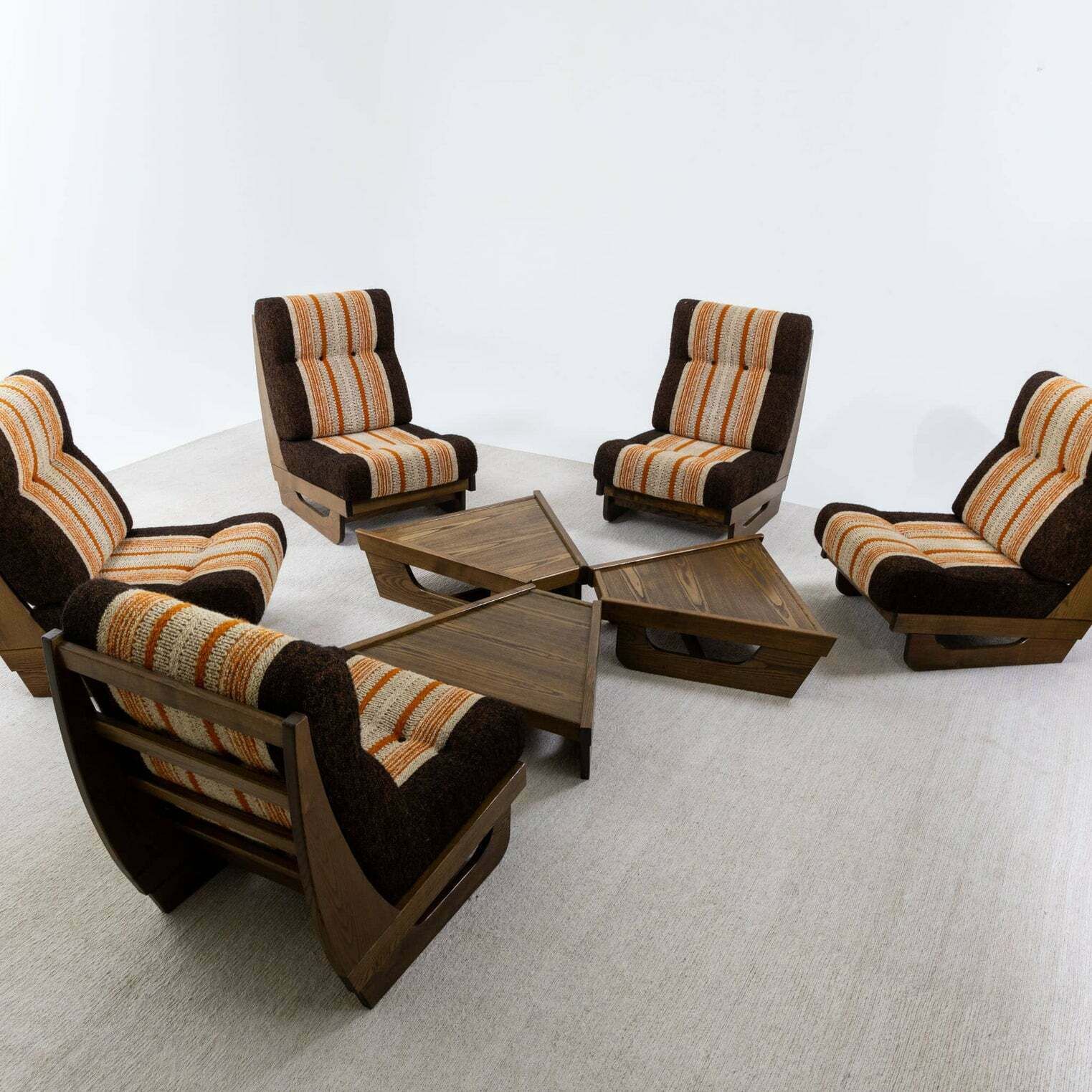 Modular Seating Group With Five Lounge Chairs, Italy 1950s photo 7511.0