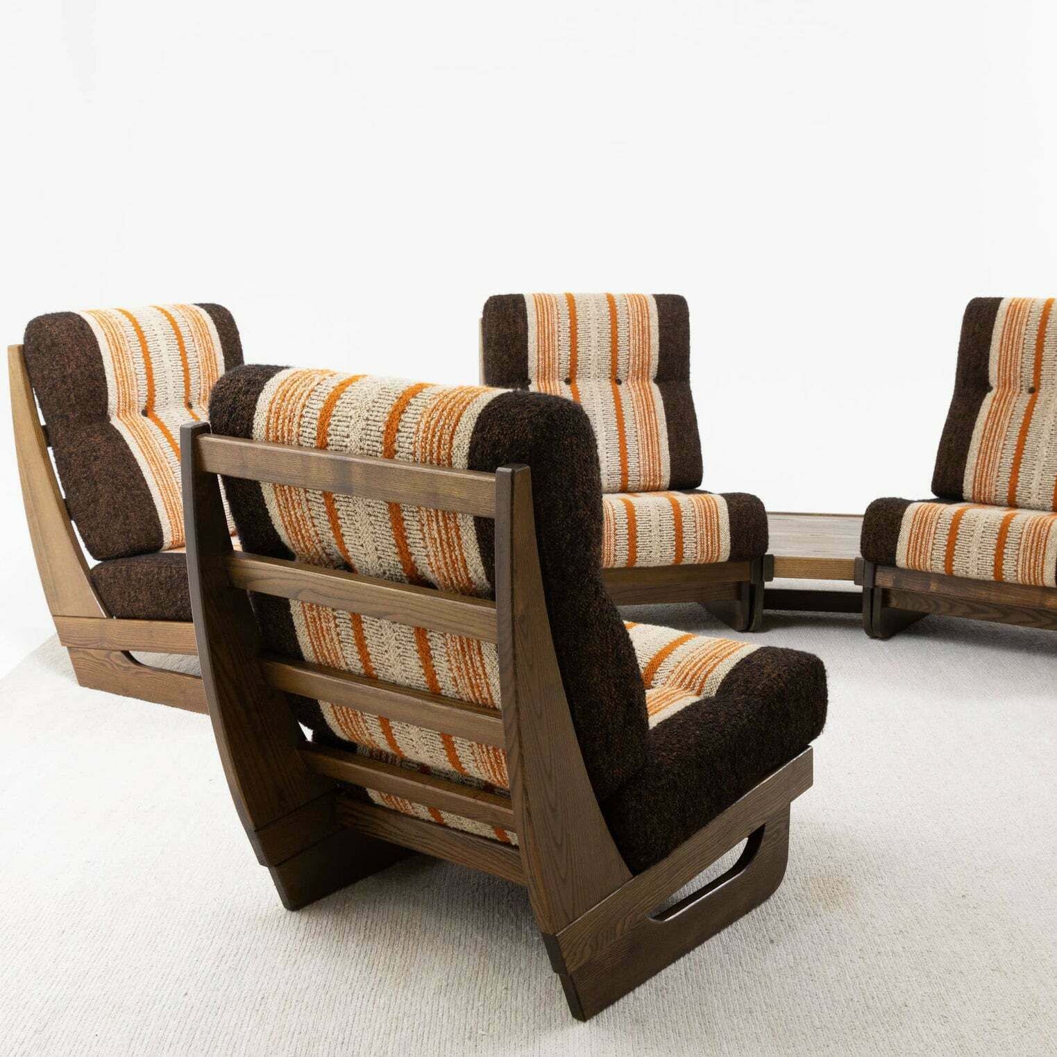 photo vintage Modular Seating Group With Five Lounge Chairs, Italy 1950s