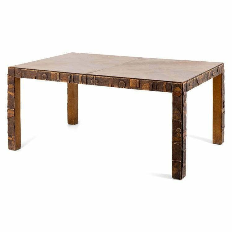 3978.0 Brutalist Dining Table, The Lane Co, Altavista, USA 1960s photo