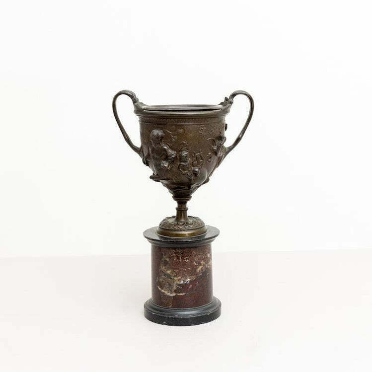 Bronze Tazzas After A Pompeian Antique, Italy 19th Century photo Home Decor