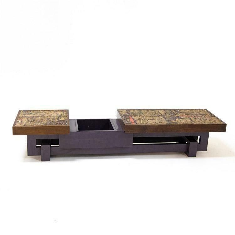 3978.0 Coffee Table With Stone Mosaic, Probably Italy, Mid 20th Century photo