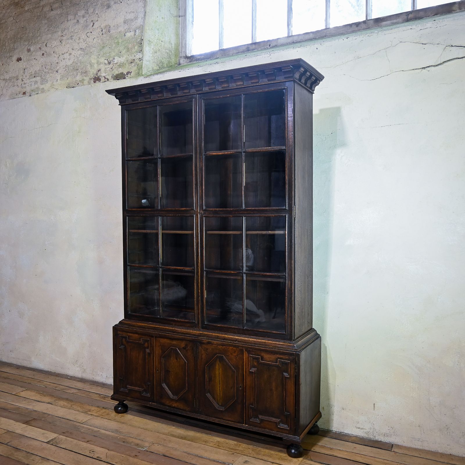 19th Century Glazed Bookcase Cabinet Manner Of Samuel Pepys photo for sale