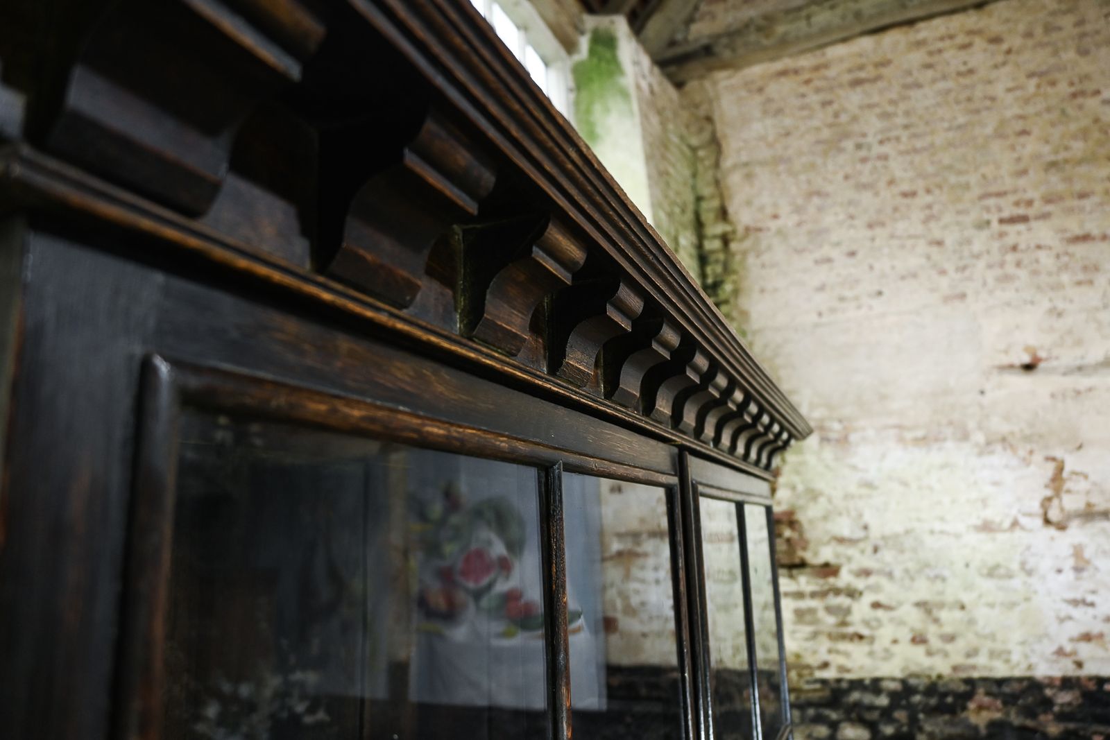 photo for sale 19th Century Glazed Bookcase Cabinet Manner Of Samuel Pepys