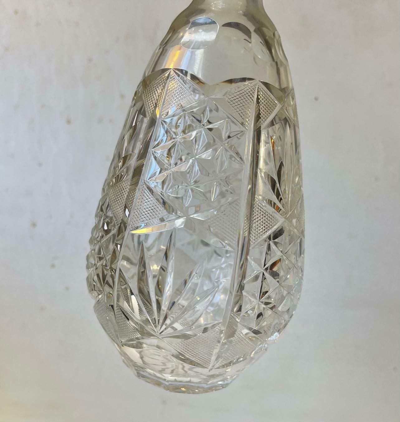 French Midcentury Cut Crystal Decanter From Cristal De Lorraine, 1950s photo Home Decor