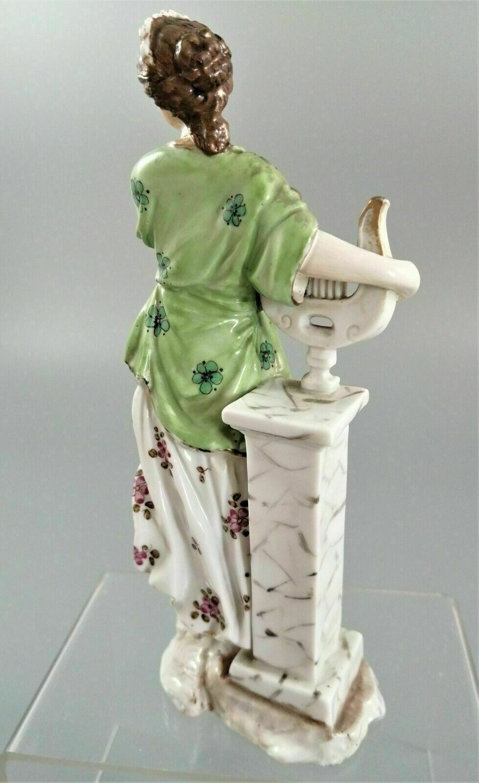 Antique Triebner Ens & Eckert , Volkstedt , Porcelain Figurine Of A Muse Holding photo buy