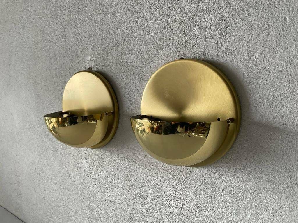 Brass Pair Of Sconces By Bankamp Leuchten, Arnsberg 1, 1970s, Germany photo for sale