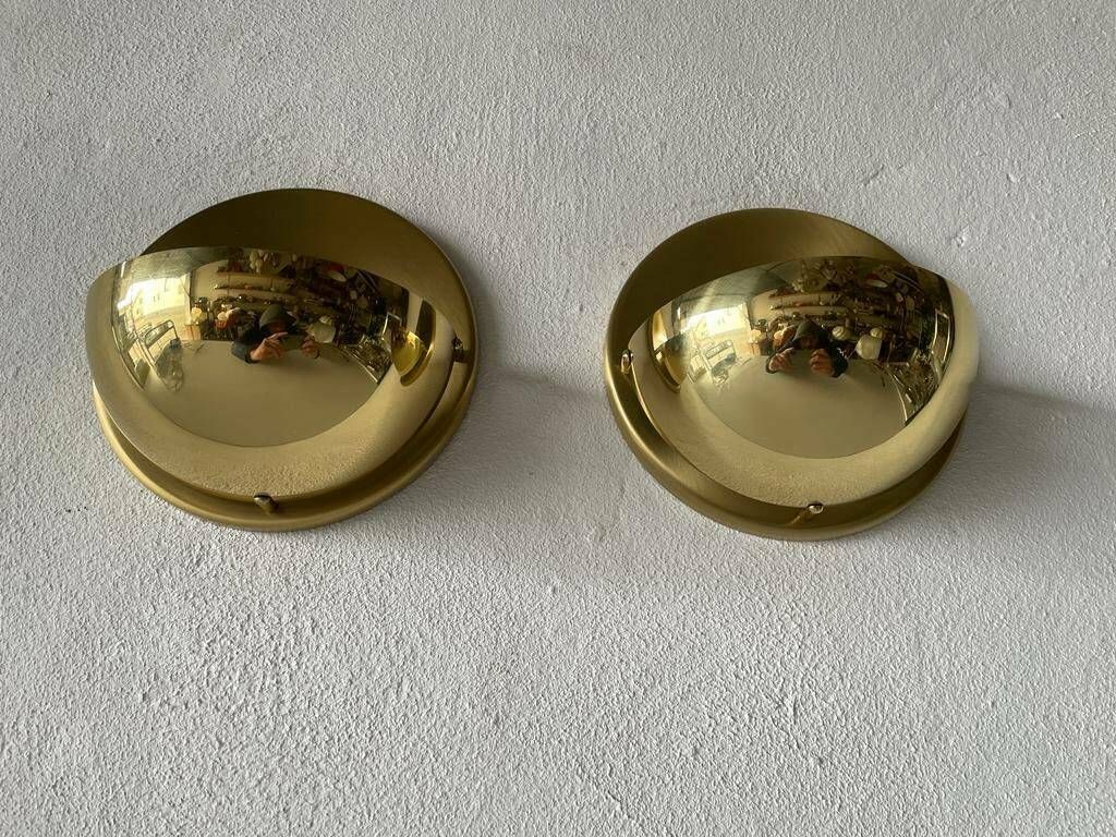 Brass Pair Of Sconces By Bankamp Leuchten, Arnsberg 1, 1970s, Germany photo 730.36