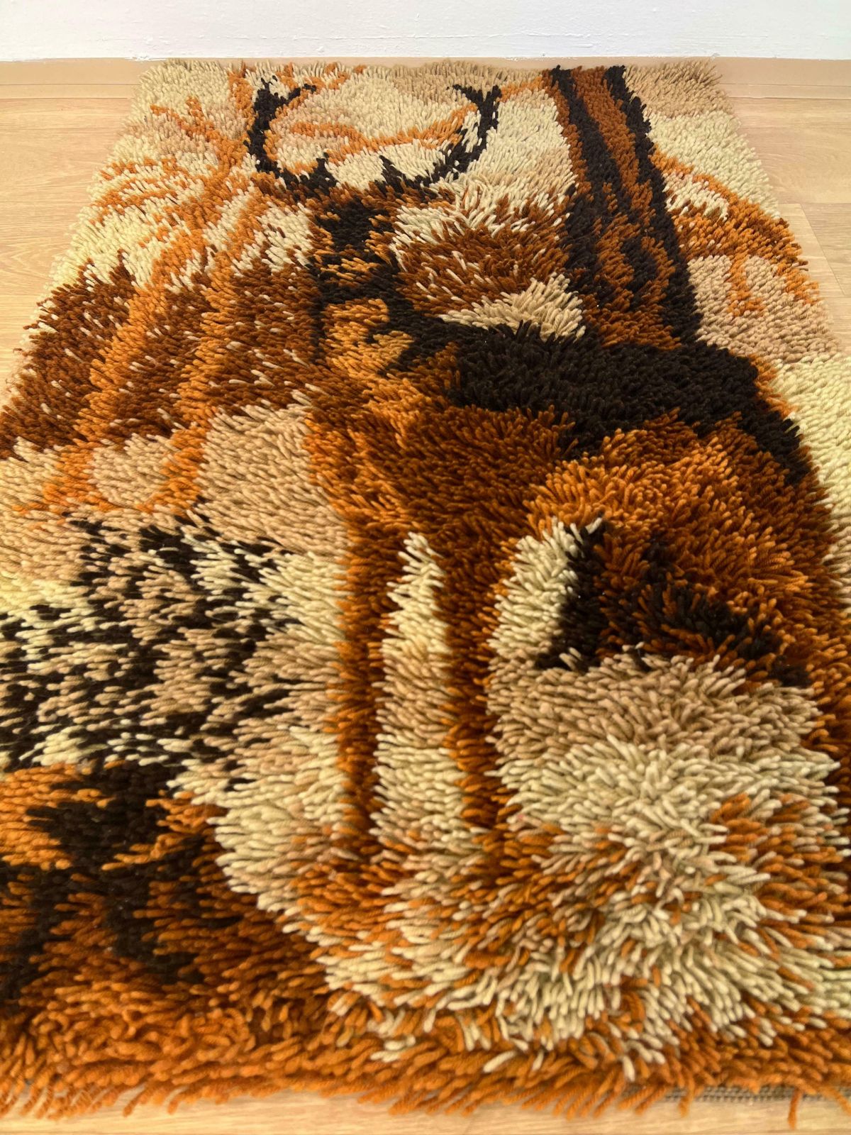 Midcentury Small Wool Ege Rya Carpet / Rug , Denmark, 1960s photo 412.0