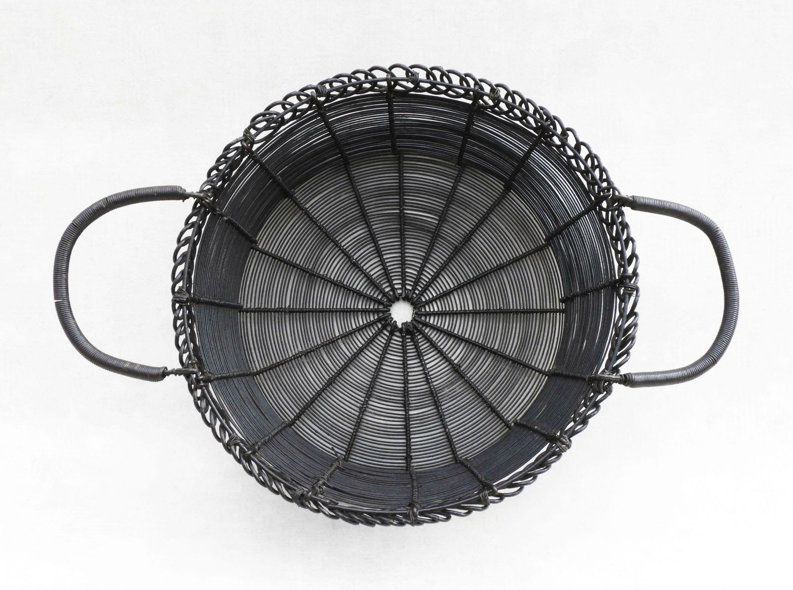 Antique French Woven Wire Basket, Circa 1900 photo vinterior