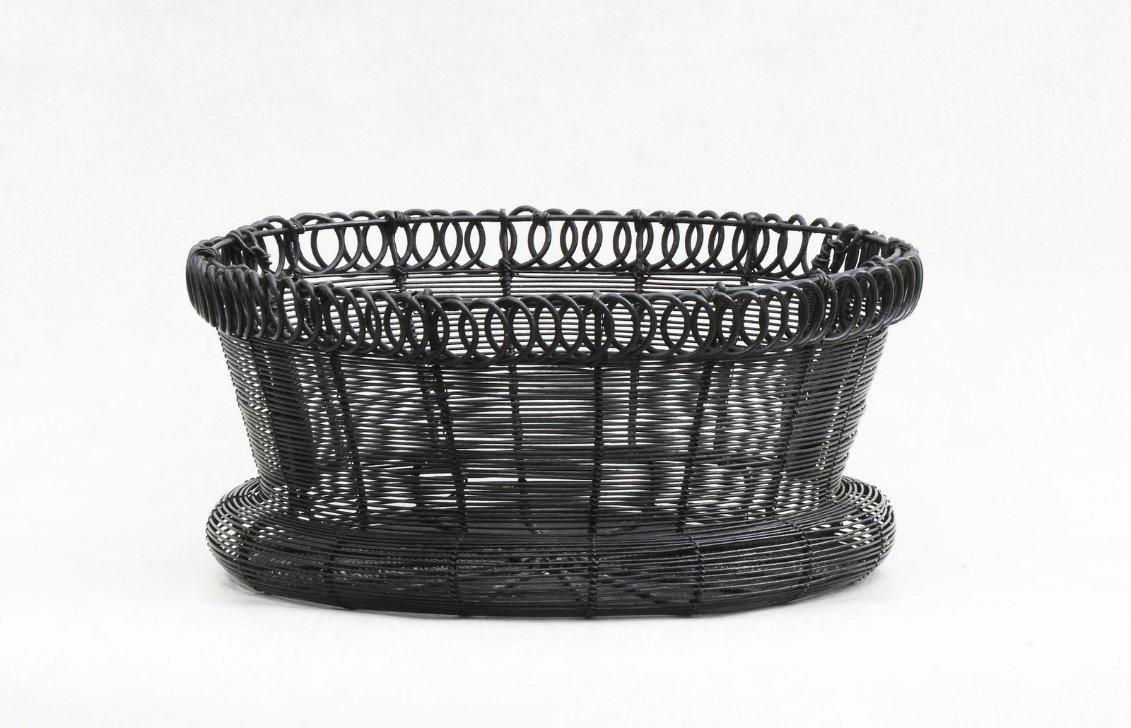 Antique French Woven Wire Basket, Circa 1900 photo buy