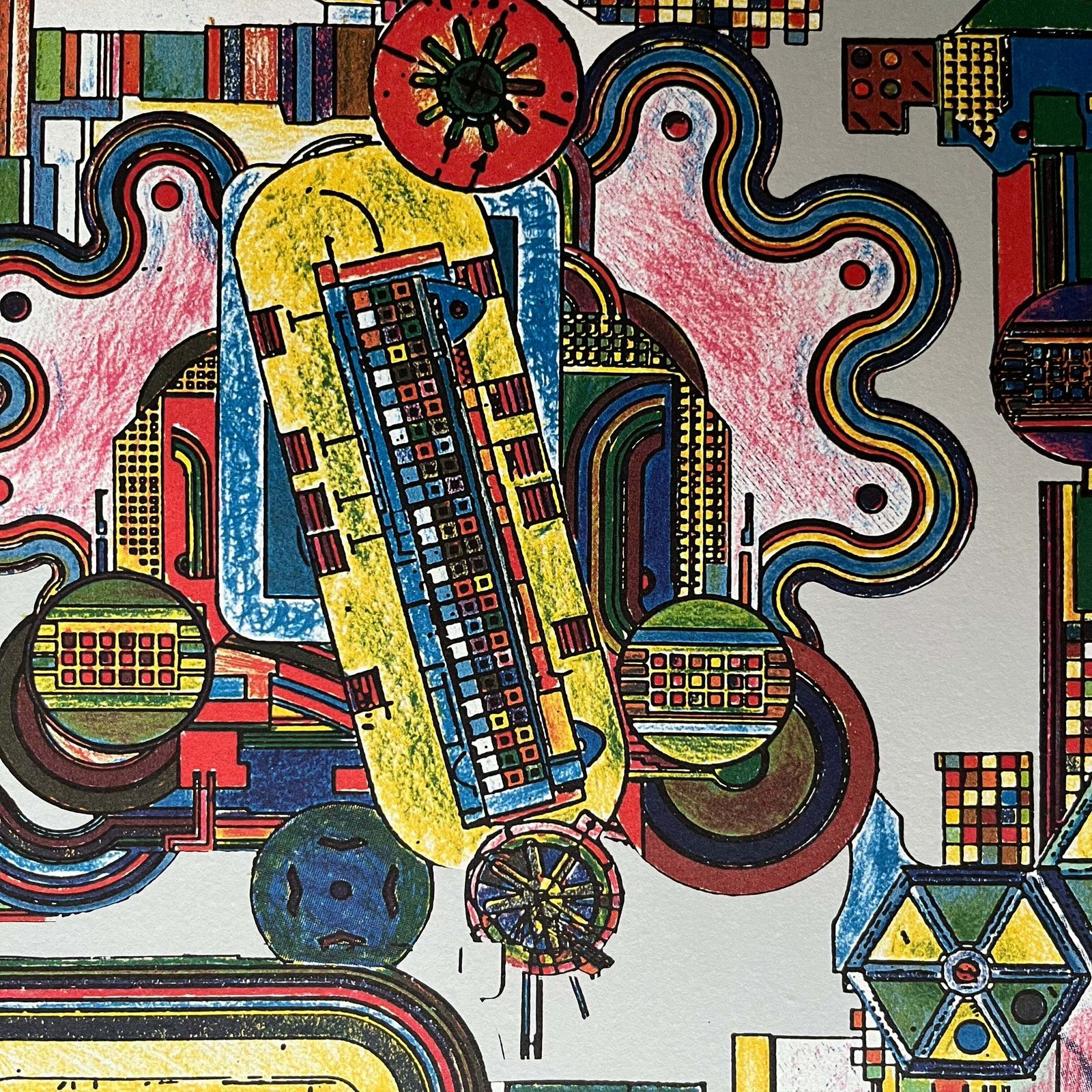 Original 1980's British Rail Soho Jazz Festival Poster By Eduardo Paolozzi photo 275.0