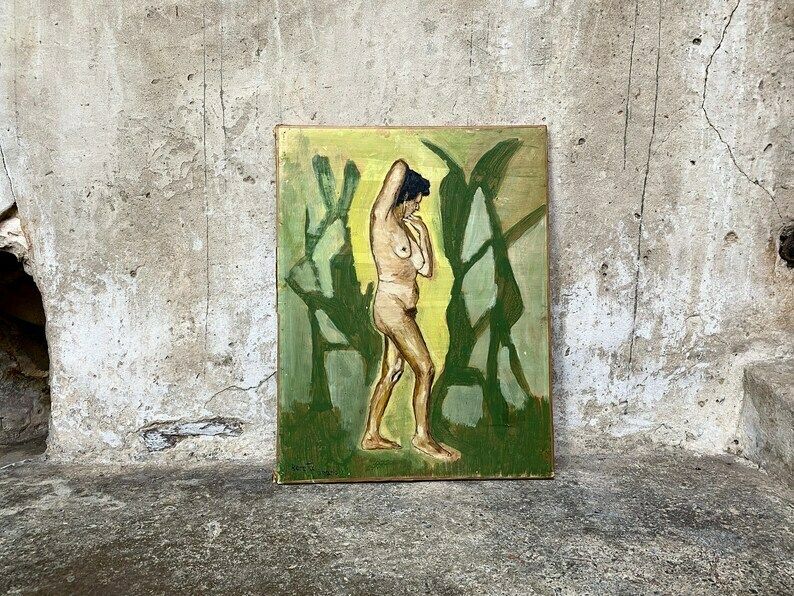 Mid Century Beretta Dimario Nude Oil Painting On Canvas   Film Actress Gaby Morlay Portrait?
