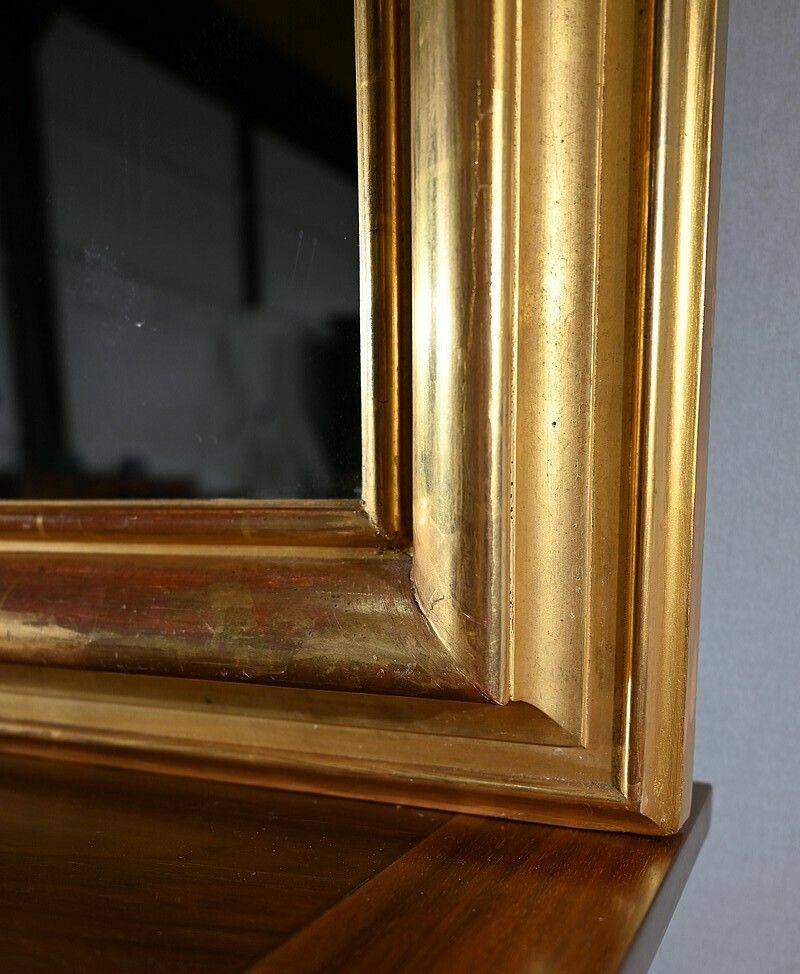 photo for sale Important Mirror Gilded With Gold Leaf, Louis Philippe Period   Mid 19th Century