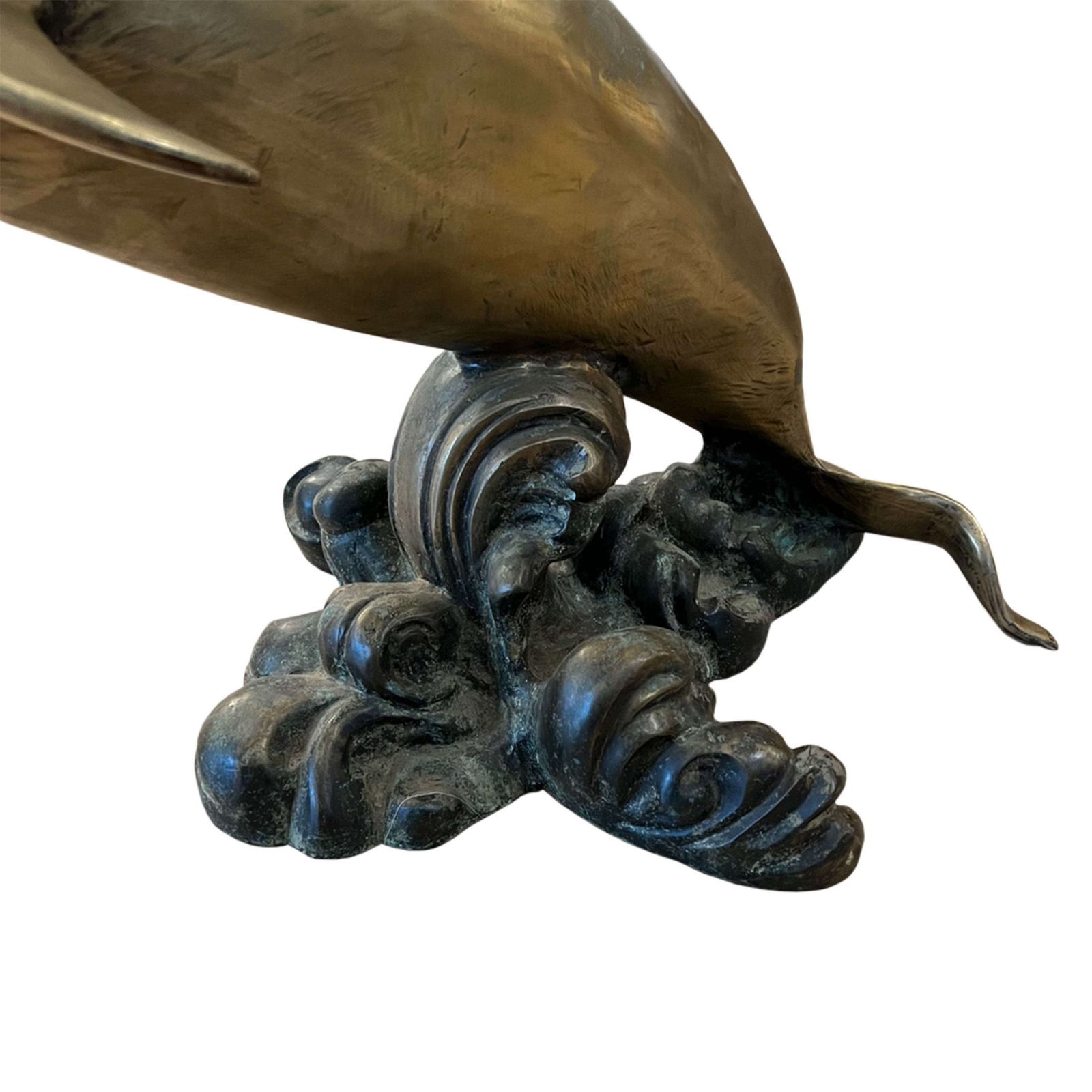 French Midcentury Brass And Glass Dolphin Coffee Table photo Furniture