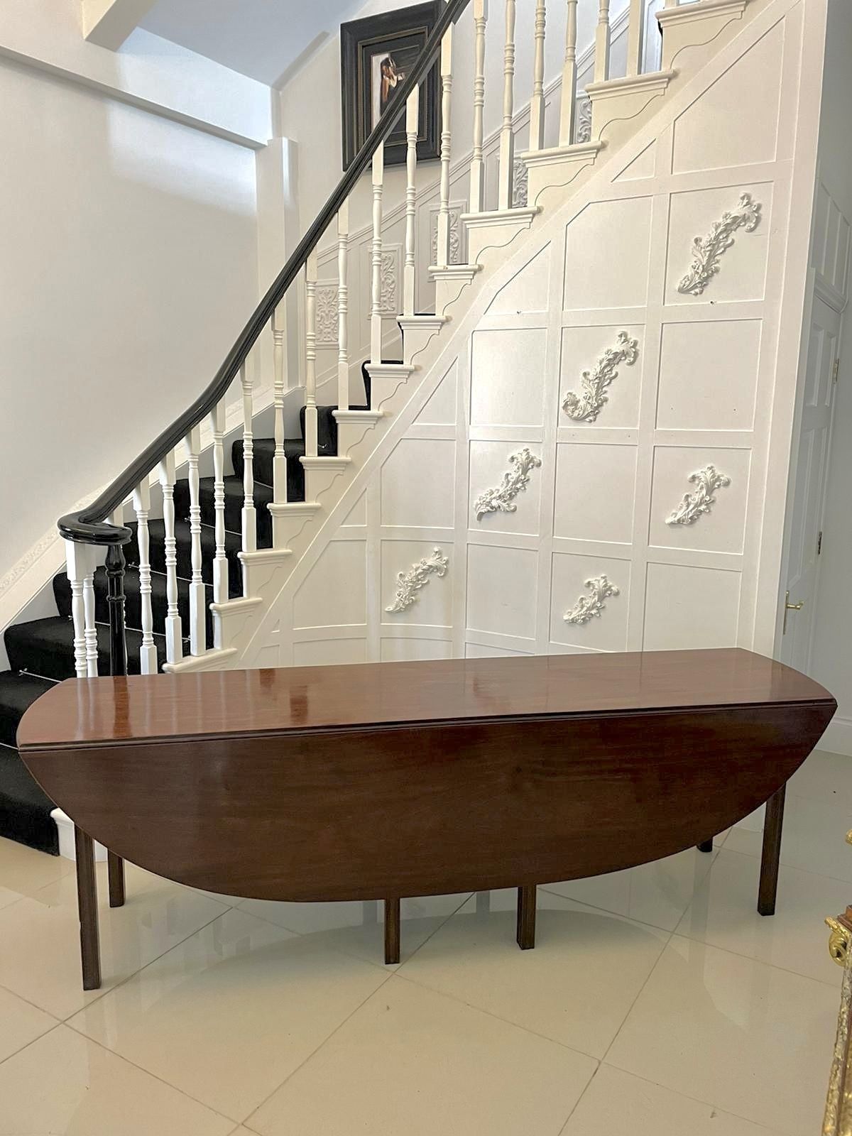 Outstanding Quality Large Antique Irish Mahogany Dining Table H 72 X D 151 X W 235cm photo Furniture