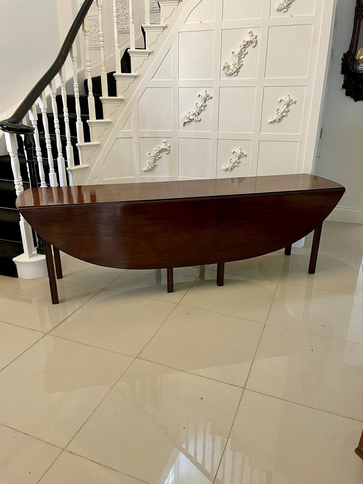Outstanding Quality Large Antique Irish Mahogany Dining Table H 72 X D 151 X W 235cm photo buy