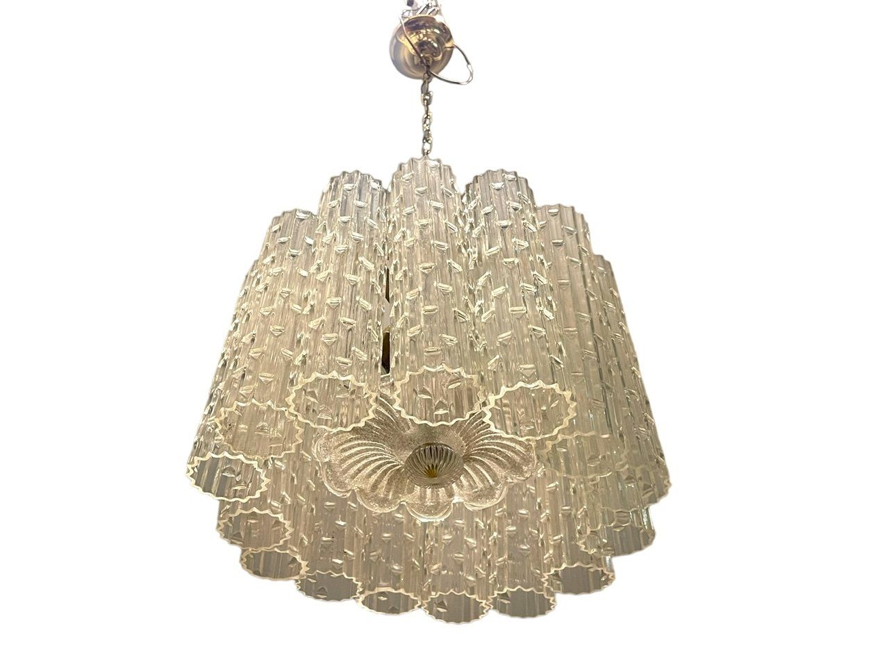 Murano Glass Tube Chandelier By Venini photo furniture