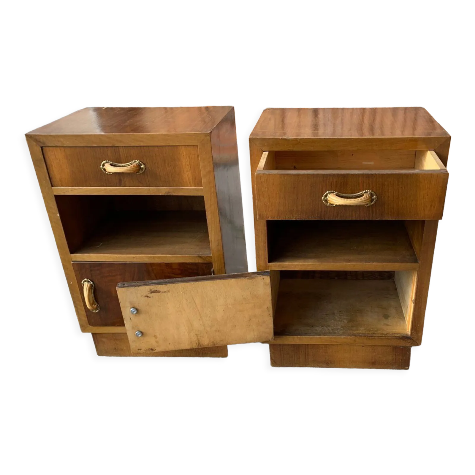 Art Deco Italian Nightstands, 1930s, Set Of 2 photo for sale