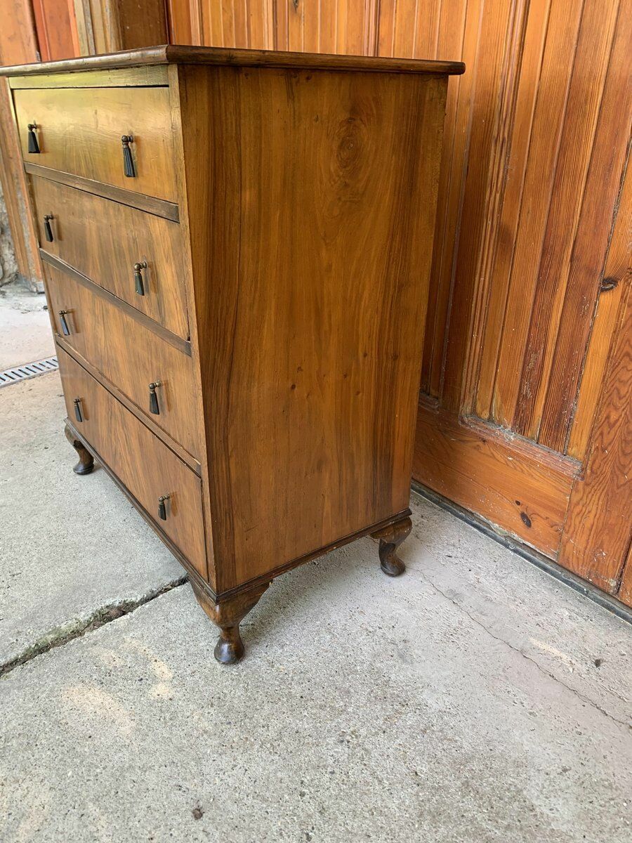Antique Walnut Bedroom Chest Of Drawers photo vintage