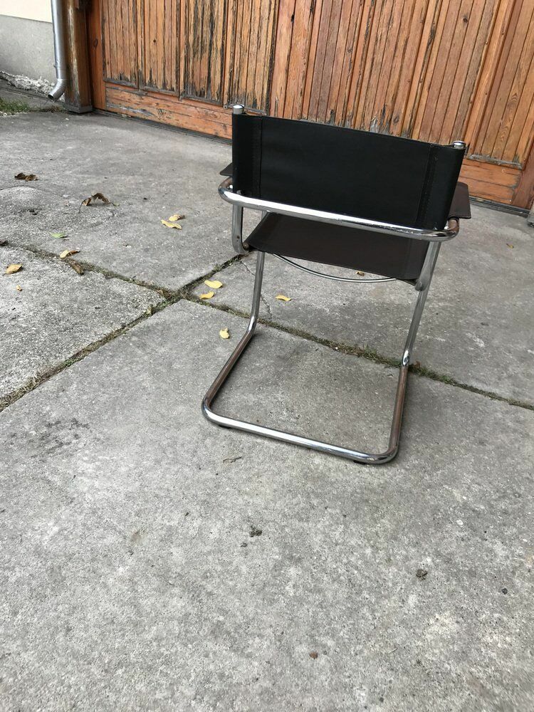 Furniture Mid Century Chrome Tubular Coffee Table With Chairs, 1960s, Set Of 3 photo