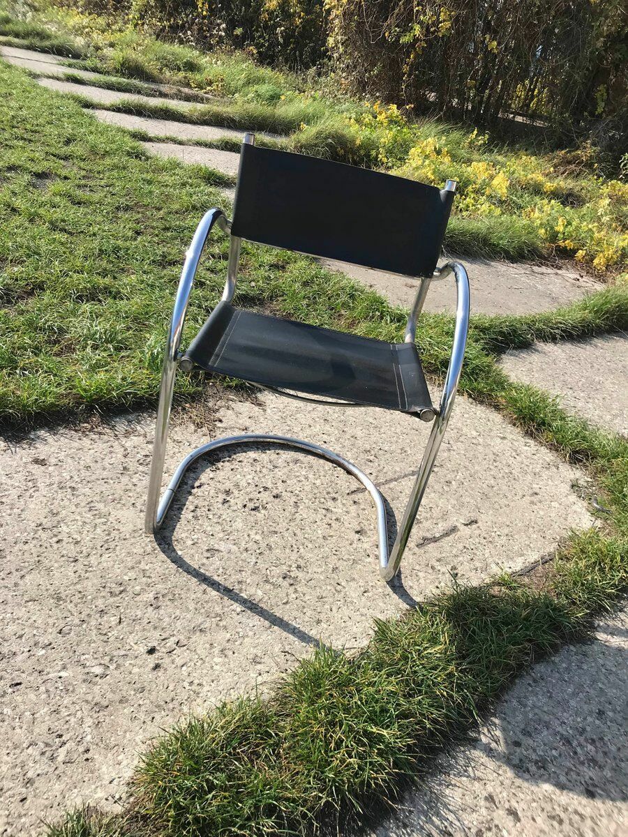 Italian Bauhaus Chrome Dining Chairs, 1970s, Set Of 6 photo vinterior