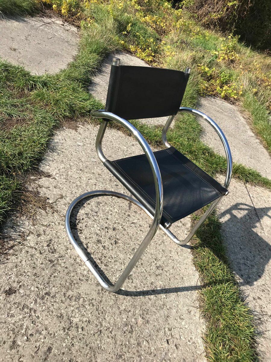 Italian Bauhaus Chrome Dining Chairs, 1970s, Set Of 6 photo vintage