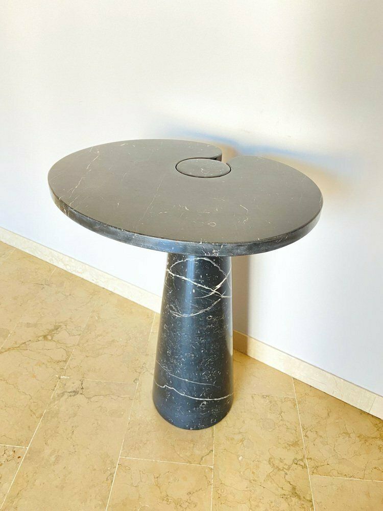 Marquina Coffee Table In Black Marble In The Angelo Mangiarotti Style For Skipper, Italy, 1971