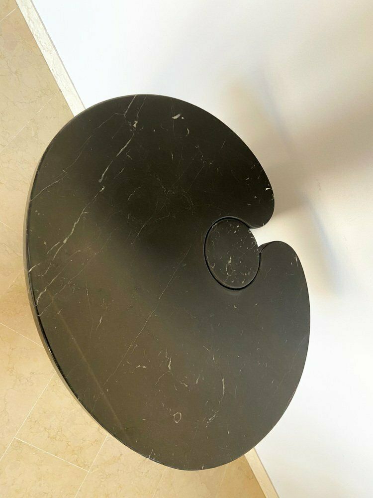 photo furniture Marquina Coffee Table In Black Marble In The Angelo Mangiarotti Style For Skipper, Italy, 1971