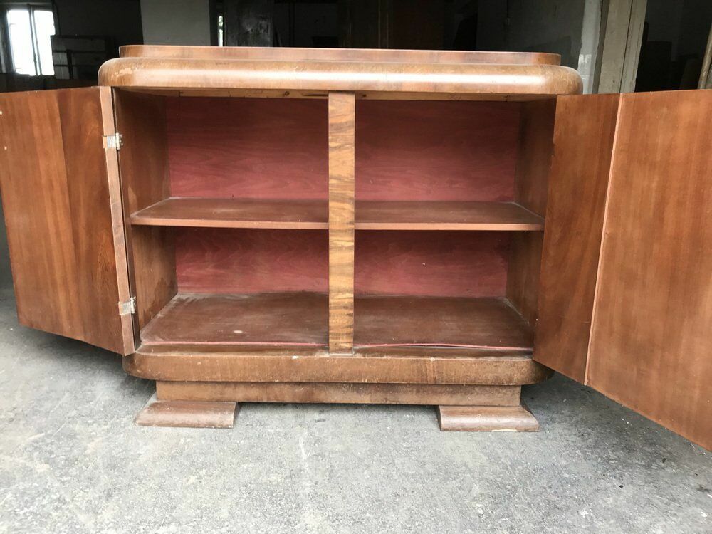Hungarian Art Deco Wooden Buffet, 1940s photo Furniture