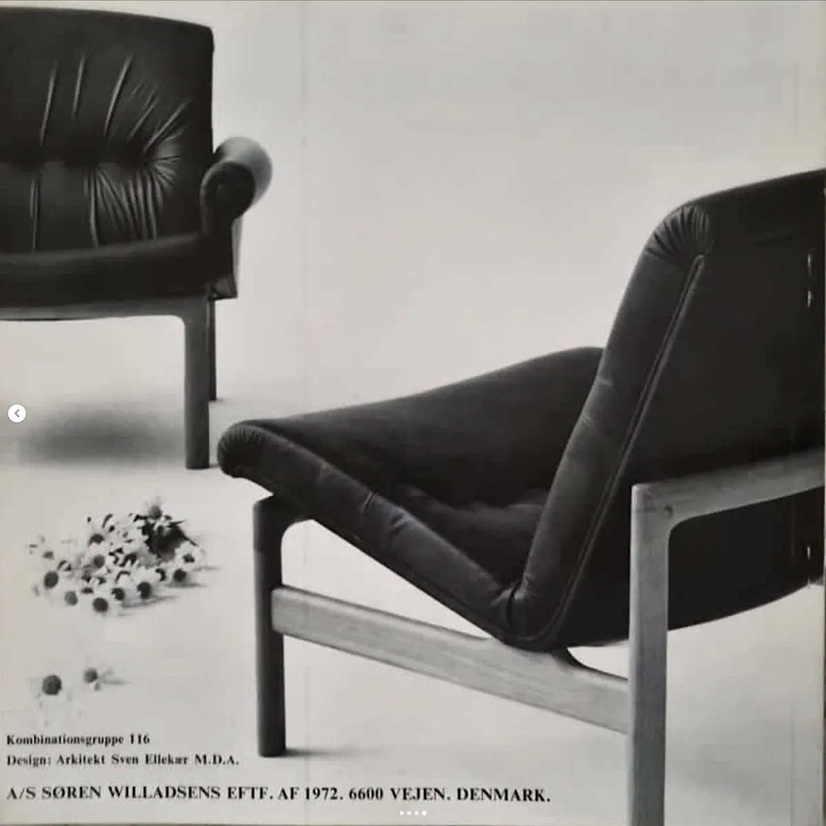 photo vinterior Rare Easychair Group By Sven Ellekær For Søren Willadsen
