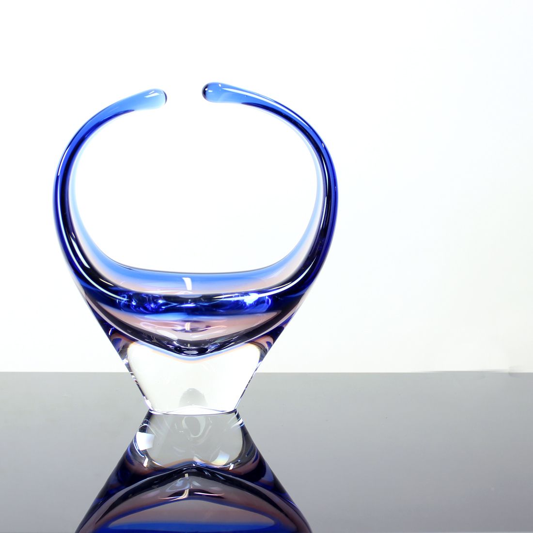 Art Glass Bowl By Frantisek Zemek For Sklarna Mstisov, 1960s