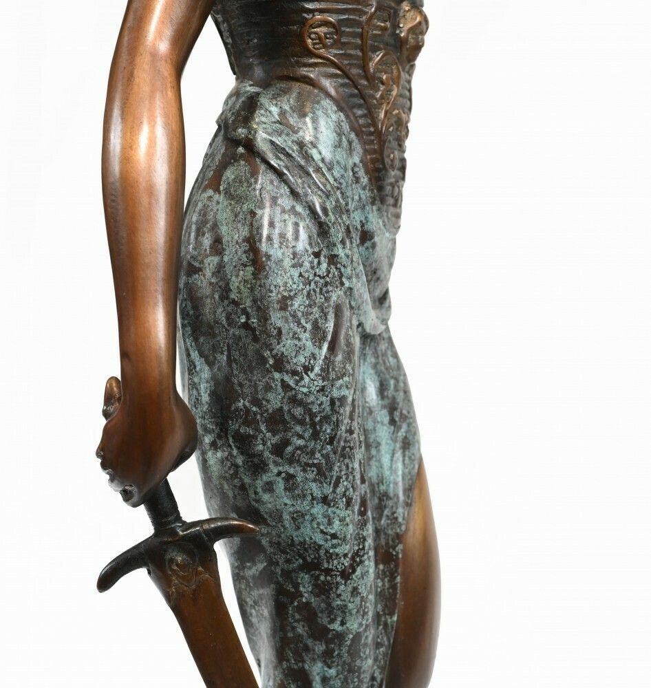 Art Bronze Statue Lady Justice Casting Legal Scales photo