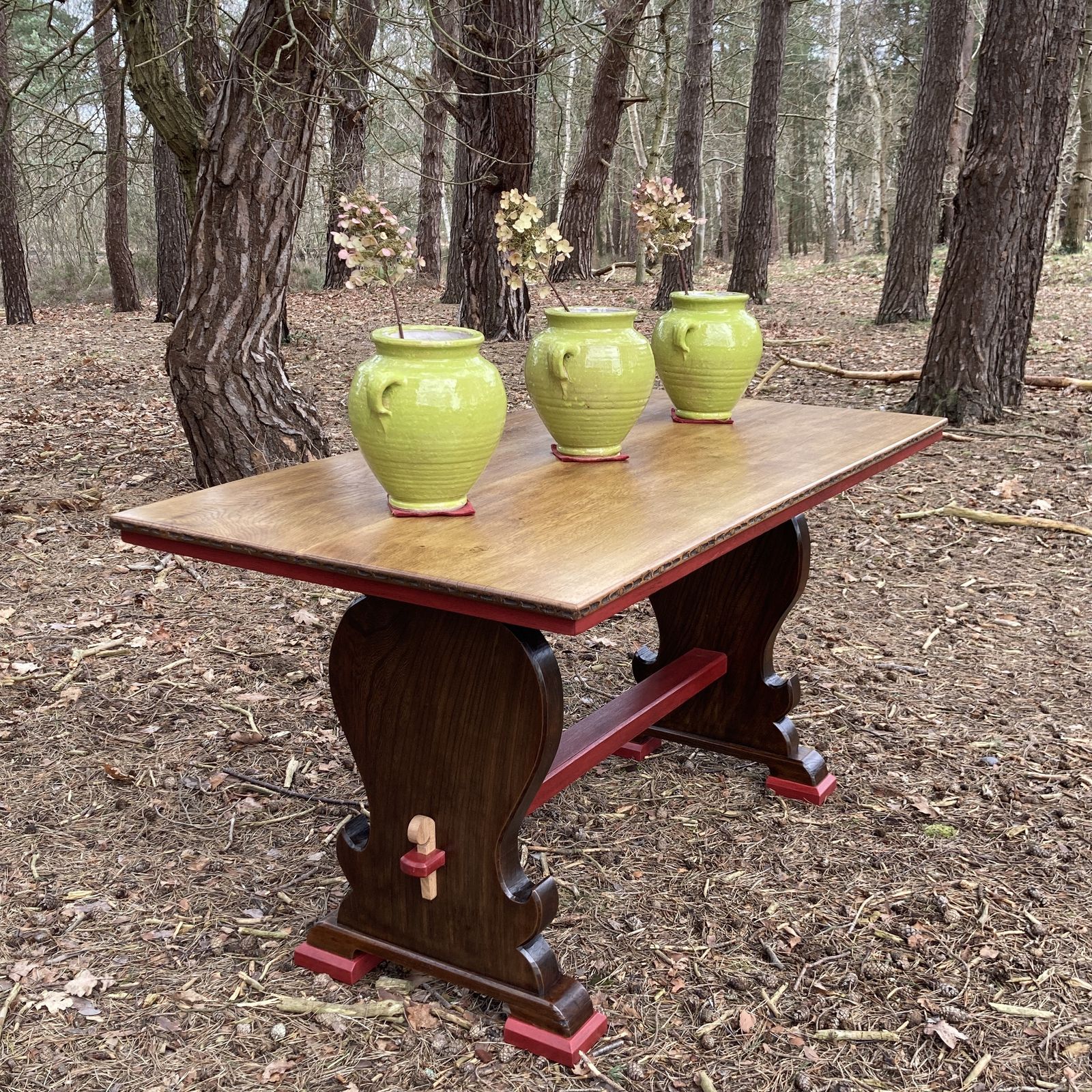 Oak And Elm Refectory Table, Retailed By Heals Of London, Circa 1900 photo for sale