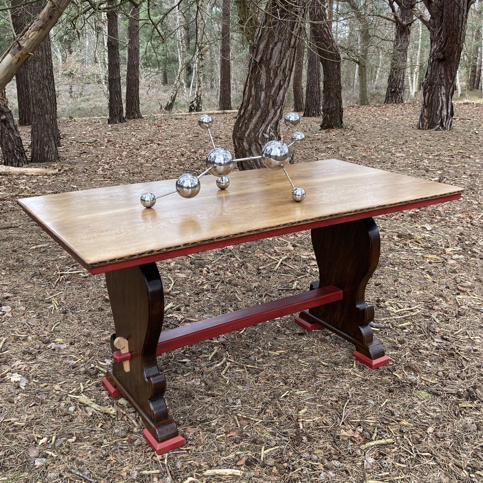 Oak And Elm Refectory Table, Retailed By Heals Of London, Circa 1900 photo Furniture
